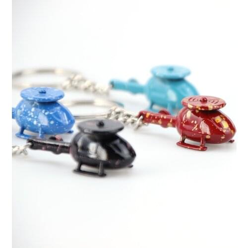 Auto Keychain Keyring 3D Helicopter key chain stainless steel Keychain Car Key Chain aircraft modeling Key Ring Birthday Gift