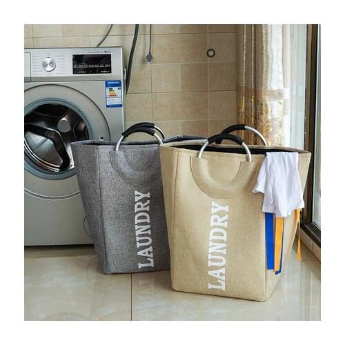 Household simple Oxford fabric toy storage bucket storage basket to put dirty clothes storage basket hamper laundry basket