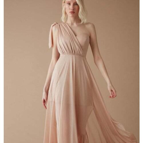 Maxi Bridesmaid Dress Long Vestidos De Dama De Honor Black Wedding Dresses for Bridesmaid Girls Champagne Elegant Gown Women