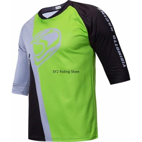 Short Sleeves YBM Motocross Shirt Seven Jerseys MX Dh Mtb Jersey Zero Victory Ultra Green White Black