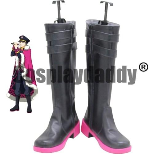 IDOLiSH7 Re:vale Momose Sunohara Momo NO DOUBT MV Ver. Carnival Halloween Cosplay Black Shoes Knee-high Boots X002