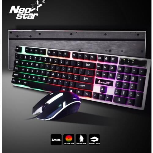 Gaming Keyboard USB Wired Keyboard Mouse Set For PC Laptop Backlight Gamer Keyboard With Russian Spanish French Keyboard Sticker