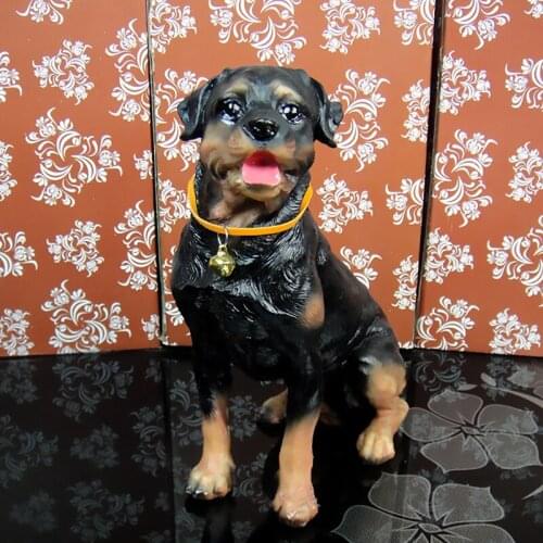 Simulated Dog Figurine Model Room Decor Resin Dog Animal Statue Ornaments Home Decor Store Decoration Accessories Crafts Gifts