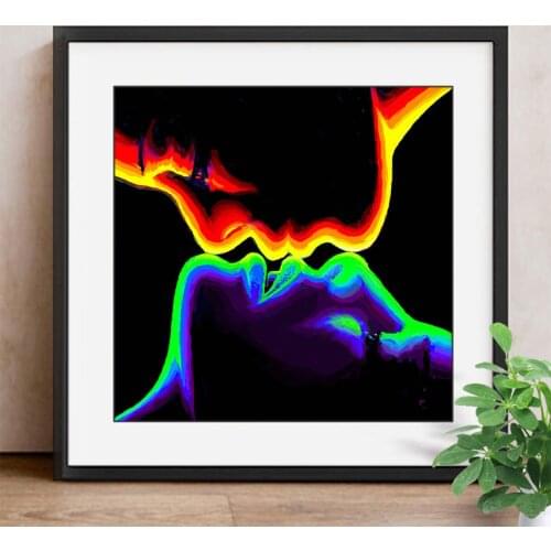 Full Square /Round Diamond Painting Mosaic Portrait Needlework Diamond Embroidery Lover Handmade Gift Living Room Decor