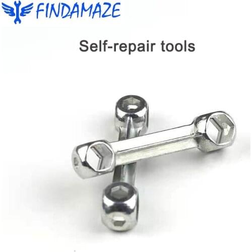 FINDAMAZE 10 In 1 Mini Portable Hex Wrench Bicycle Repair Tool Set Torque Double End Wrench 6-Angle Hole Multi-function Tool