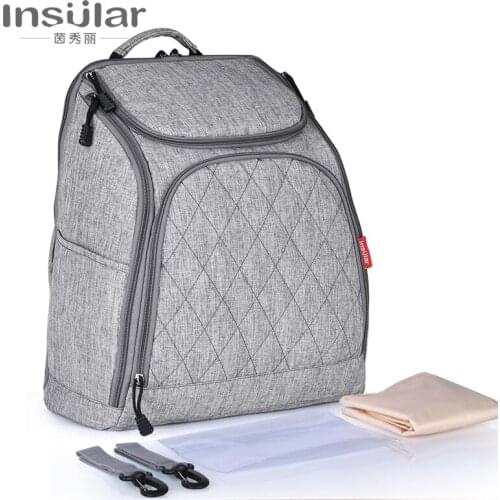 Insular multi-function diaper bag baby bottle insulation bag Travel backpack baby stroller nappy bag waterproof mummy NursingBag