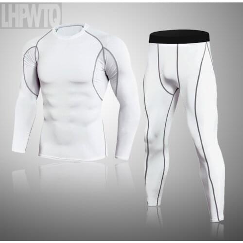 Men Compression Thermal Underwear Suit Fitness Exercise Wicking Sportswear MMA Thermal clothing Mens Underwear Long Johns