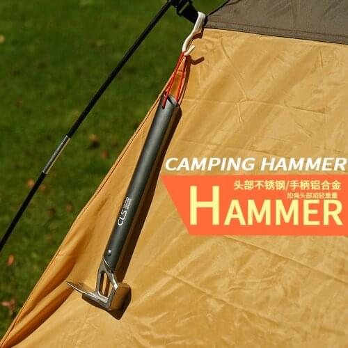 New Tent Lightweight Stainless Steel Hammer camping gear tent repair supplies peg hooks