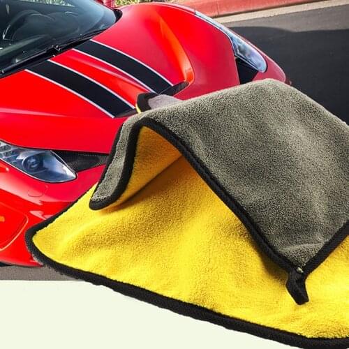 30x30/60CM Car Wash Microfiber Towel Car Cleaning Thickened Drying Cloth Car Care Cloth Detailing Double-sided Car Wash Towel