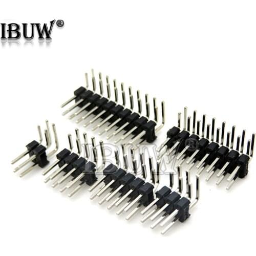 R/A 2.54mm Double Row Right angle Male Breakaway PCB Board Pin Header Connector Pinheader 2 * 3/4/10/12/15/40Pin For Arduino