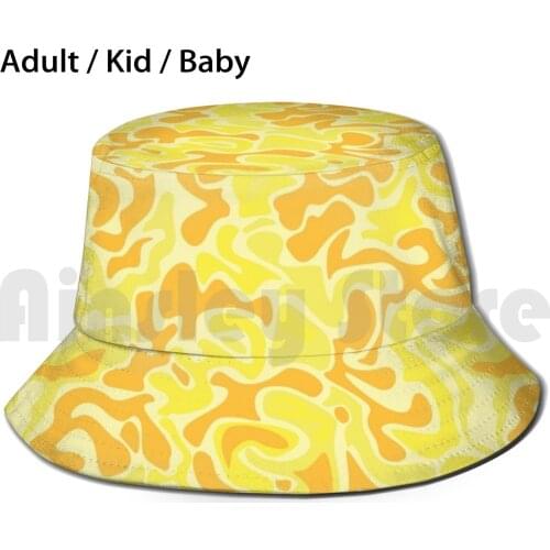 Yellow Military Pattern Sun Hat Foldable UV Protection Military Veteran Army Usa Veterans Day America Flag Veterans Navy