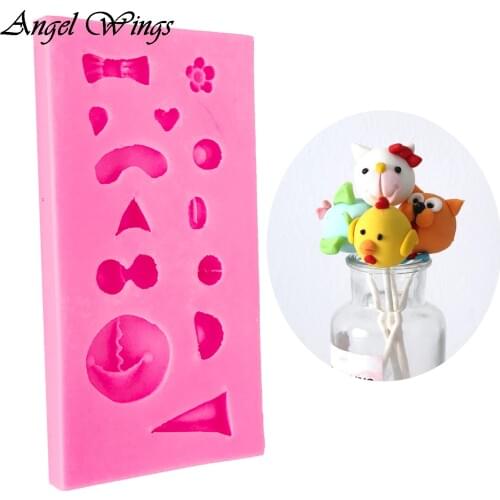 DIY Bow animal mouth nose ear eyes Silicone mold for cake decorating fondant chocolate clay Clay Resin Sugar Craft Molds F1393