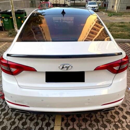 For HYUNDAI Sonata Spoiler 2015 2016 2017 2018 2019 spoiler High Quality ABS Material Car Rear Wing Primer Color Rear Spoiler