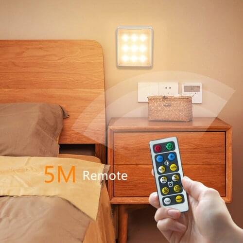 LED Cabinet Night Lights Wireless Touch Dimming Night Light Battery Power Living Room Bedroom Wardrobe Kitchen Wall Lamp