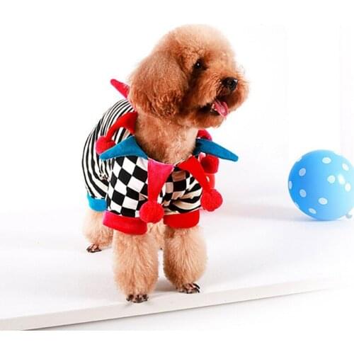 Clown Shape Pet Dog Costume Halloween Cosplay Costume Dog Cat Costumes Photo Props Clothes French Bulldog Chihuahua Pug