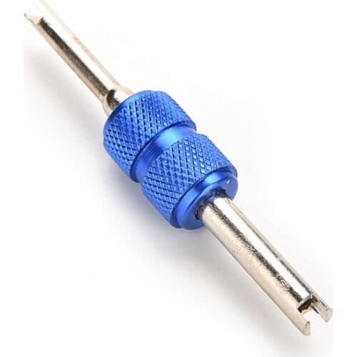 1Pcs Double Sides Auto Truck Bike Tire Tyre Valve Dual End Car Tire Valve Stem Core Remover Core Wrench Spanner Repair Tool blue