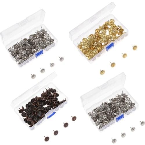 200pcs Zinc Alloy Upholstery Nails Decorative Furniture Tacks Jewelry Box Upholstery Pins Craft Thumbtack Tack 16*20mm