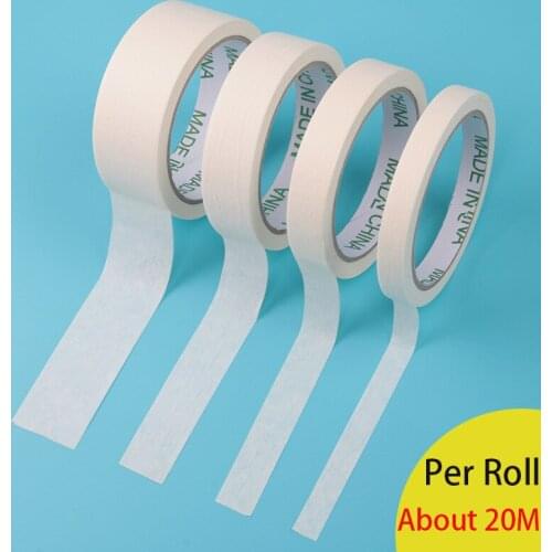 3pcs White Masking Tape Car Spraying Single Side Adhesive Tape for Decoration Car House Oil Painting Sketch Labeling Packing