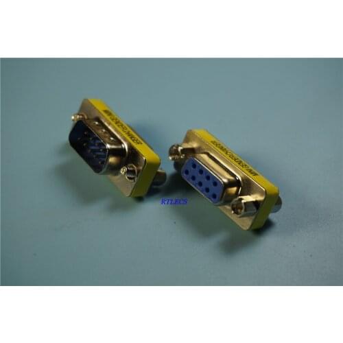 4Pcs DB9 9Pin Socket Female To Plug male Mini Gender Changer Adapter RS232 Serial Connector Pin to Pin Straight Through Adapter