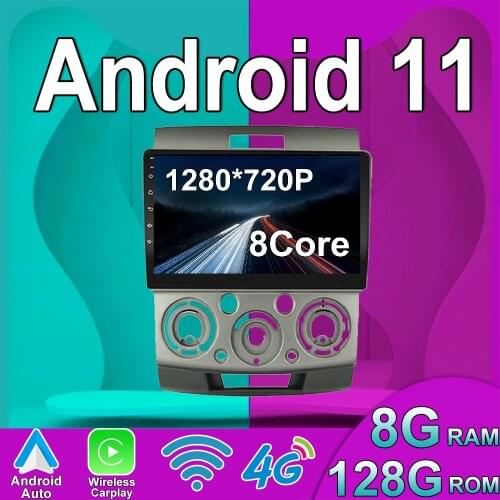 Carplay Android 11 9" CAR For Ford Everest Ranger 2006-2010 for mazda bt 50 Car Radio Multimedia Video Player Navigation GPS