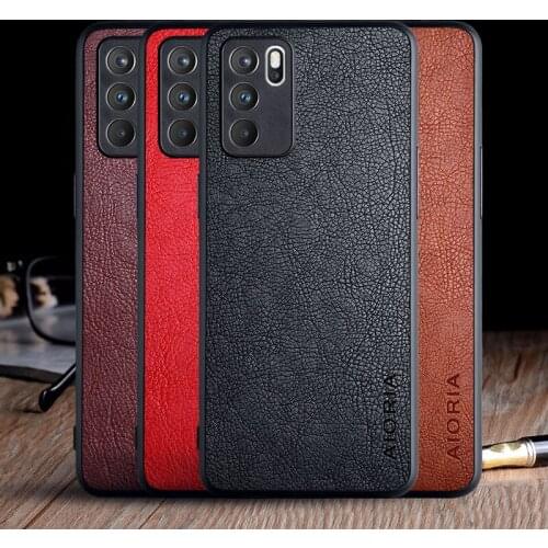 Case for OPPO Reno6 5G Reno 6 funda luxury Vintage Leather skin capa TPU cover for oppo reno6 case coque