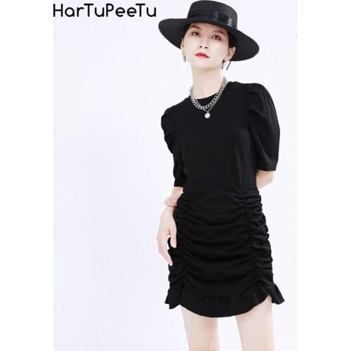 Летние платья с коротким рукавом HARTUPEETU China At AliExpress