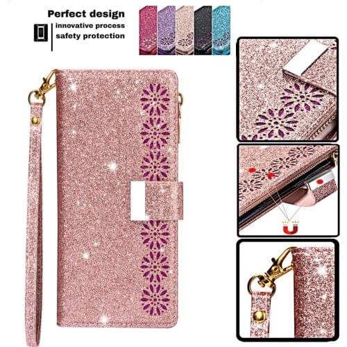 Twinkle Leather Wallet Case For Samsung A10 M10 A11 A12 A10E A30 A20 A21S A21 A22 A21S A31 Flip Cover Coque Card Slots Magnetic