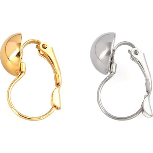 10pcs Stainless Steel DIY Accessories Round Beads Ear Hook Earrings Base Earrings For Making DIY Earring Jewelry Findings