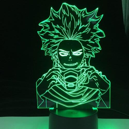 Boku no Hero Academia Shinsou Hitoshi Led ANIME LAMP MY HERO ACADEMIA Colors Changing Nightlights For New Year Gift Dropshipping