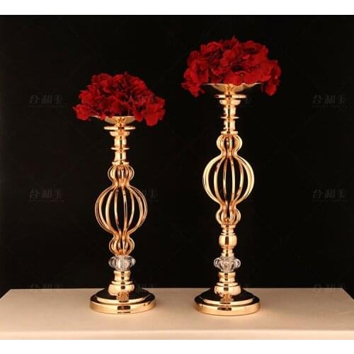 Metal Flower stand flower vase Table centerpiece Wedding Props 10pcs/lot