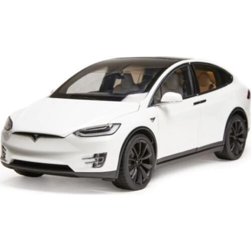 1:18 Diecast Model for Tesla Model X P100D SUV Alloy Toy Car Miniature Collection Gifts Hot Selling