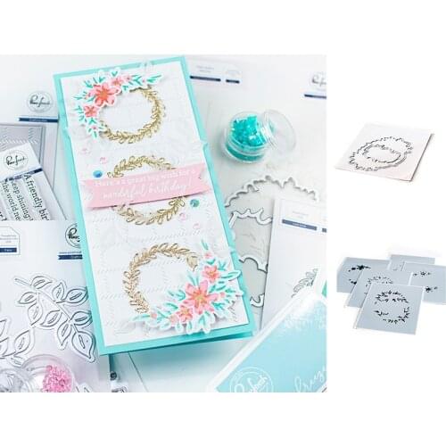 New for 2021 Wreath Metal Cutting Dies Stencils for Scrapbooking Stamp Photo Album Decorative Embossing Cut Die DIY Paper Cards