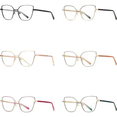2021 New Fashion Unisex Glasses Metal Frame Polygonal Glasses Cat Eye New Glasses Big Frame Anti Blue Glasses Reading Glasses