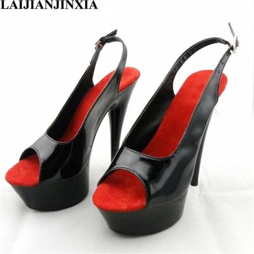 New European and American 15cm high heels, catwalk shoes, banquet super thick waterproof platform women Dance Shoes