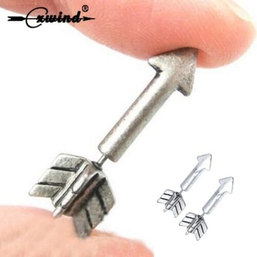 Cxwind New Style Triangle Earring 3d Fake Gauge Mythical Arrow Faux Plug Earrings set for Ladies Girls Charm Simple Gift Jewelry