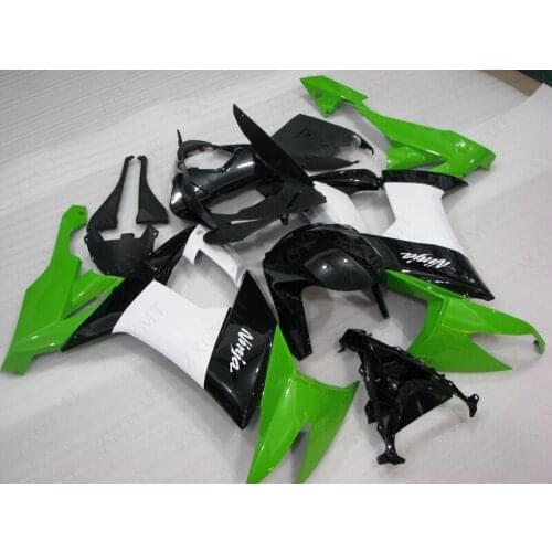 Fairings Ninja ZX 10r 2008 - 2010 Green Black White Body Kits for Kawasaki ZX10r 09 10 Body Kits ZX10r 08 09