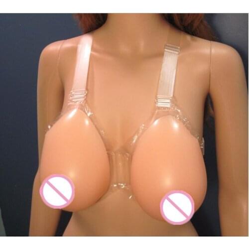One Pair Medical Polymer Silicone Breast Implants Super Soft Breast Fullness Obvious Crossdresser User Push Up Bras for Women