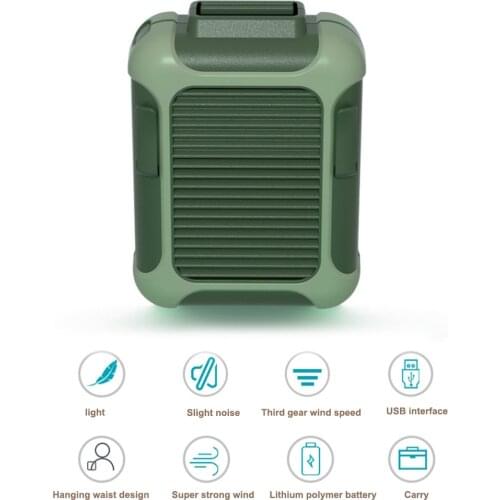 Hanging Waist Fan USB Charging Hanging Neck Fan Mini Handheld Multi-function Portable Desktop Small Fan