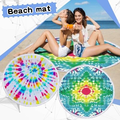 Microfiber Travel Towel Beach Towel Shawl Fast Drying Swimming Gym Camping Big Round Beach Towel Abstract Pattern Beach Towel