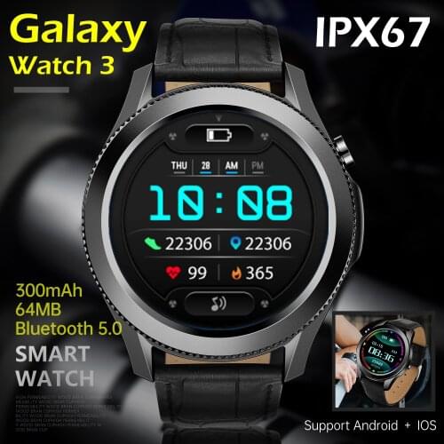 Galaxy W3 Smartwatch Fitness Tracker Bracelet Bluetooth Call Mens Smart Watch Waterproof IP68 Womens Watches for Huawei Xiaomi