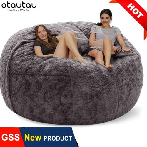 Velvet Giant Sofa Bed Cover Big No Filling Beanbag Chair Couch Pouf Bean Bag Futon Puff Ottoman Seat Relax Lounge Otautau Custom