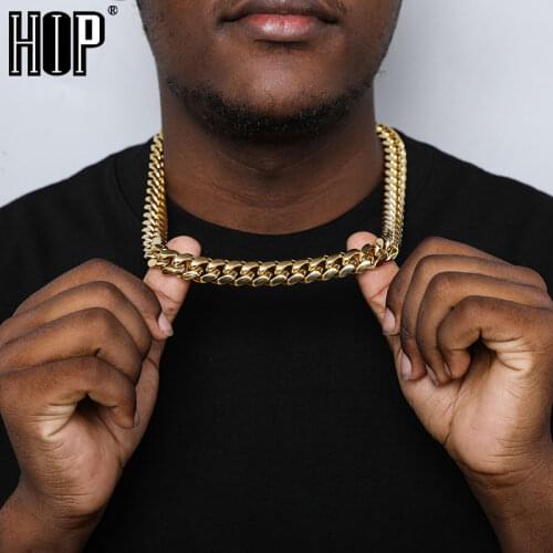 12MM Stainless Steel Heavy Mens Jewelry Cuban Link Chain Necklace 18/20/22/24 Length For Men Women Fashion Jewelry