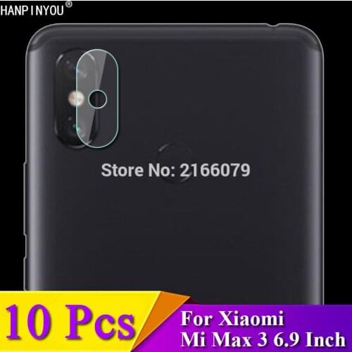 10 Pcs/Lot For Xiaomi Mi Max 3 Max3 6.9" Rear Camera Lens Protective Protector Cover Soft Tempered Glass Film Guard