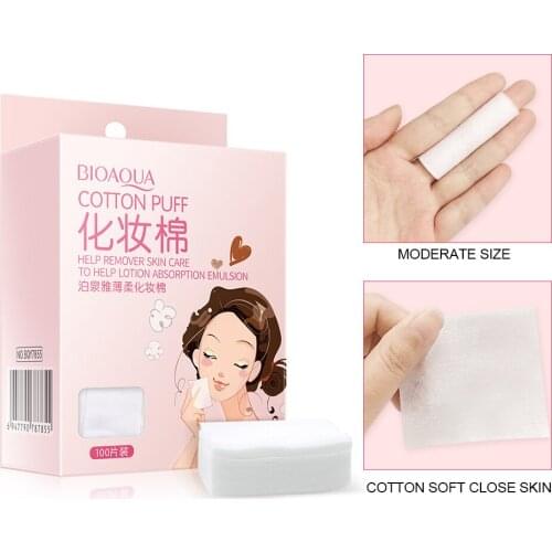 100Pcs/Box Long Cashmere Makeup Cotton Pads Cleansing Remover Cotton Women Facial Skin Care Makeup Kit Cosmetics Tool