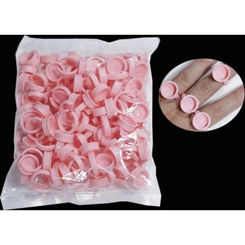 100pcs Disposable Permanent Makeup Ring No Divider Medium Size Tattoo Ink Eyebrow Lip Tattoo Pigments Holder Rings Container/Cup