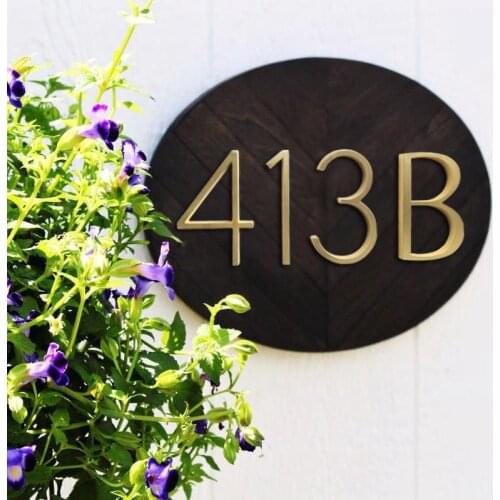12cm Golden Floating House Number Signage #0-9 5 In. Alphabet Letters Dash Slash Sign Door Home Address Numbers Outdoor Plates