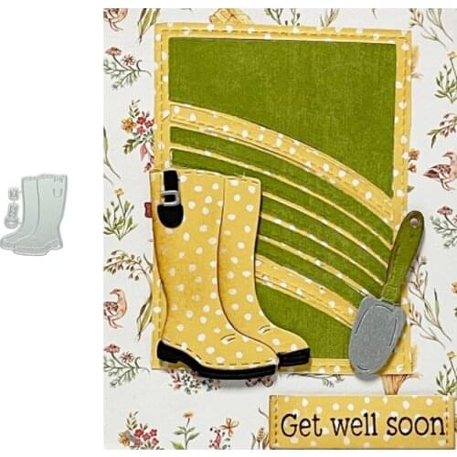 2021 New Boots Shoes DIY Metal Cutting Dies Stencil Craft Die Cut Card Make Mould Decor Template for Scrapbooking Design Model