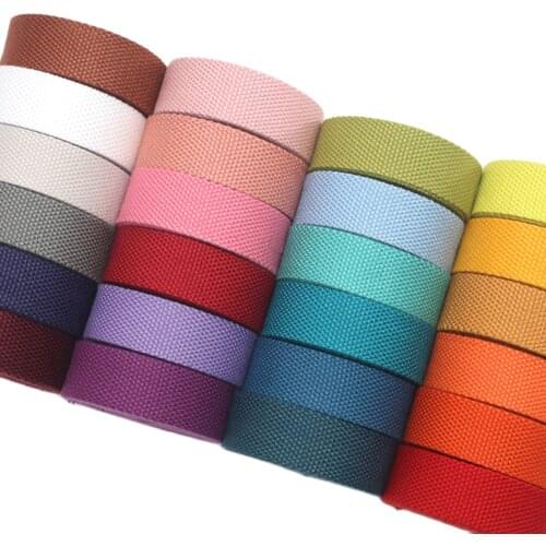 38mm Colorful Webbing Cotton webbing belt Strap Key Fobs for Backpacks Dog collar Bag Garment Textile Sewing Accessories 1Meter
