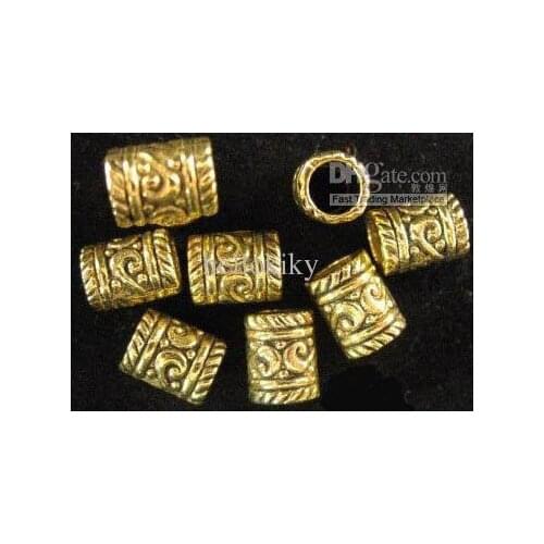 720pcs Antiqued golden Ornate tube spacer beads A834