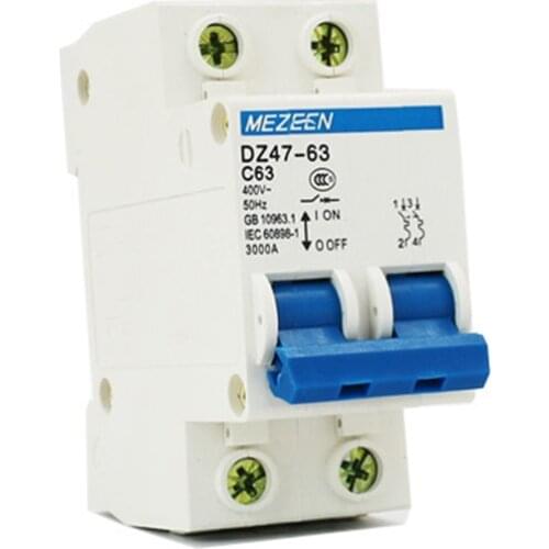 2P Circuit Breaker 16A 20A 25A 32A 63A Household Air Switch Miniature Circuit Breaker